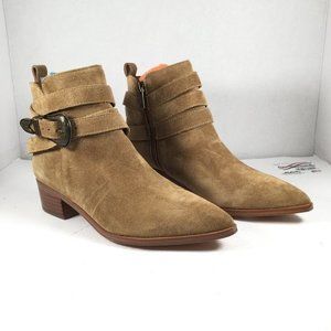 Marc Fisher LTD Yandi Belted Western Booties Tan Size 6.5